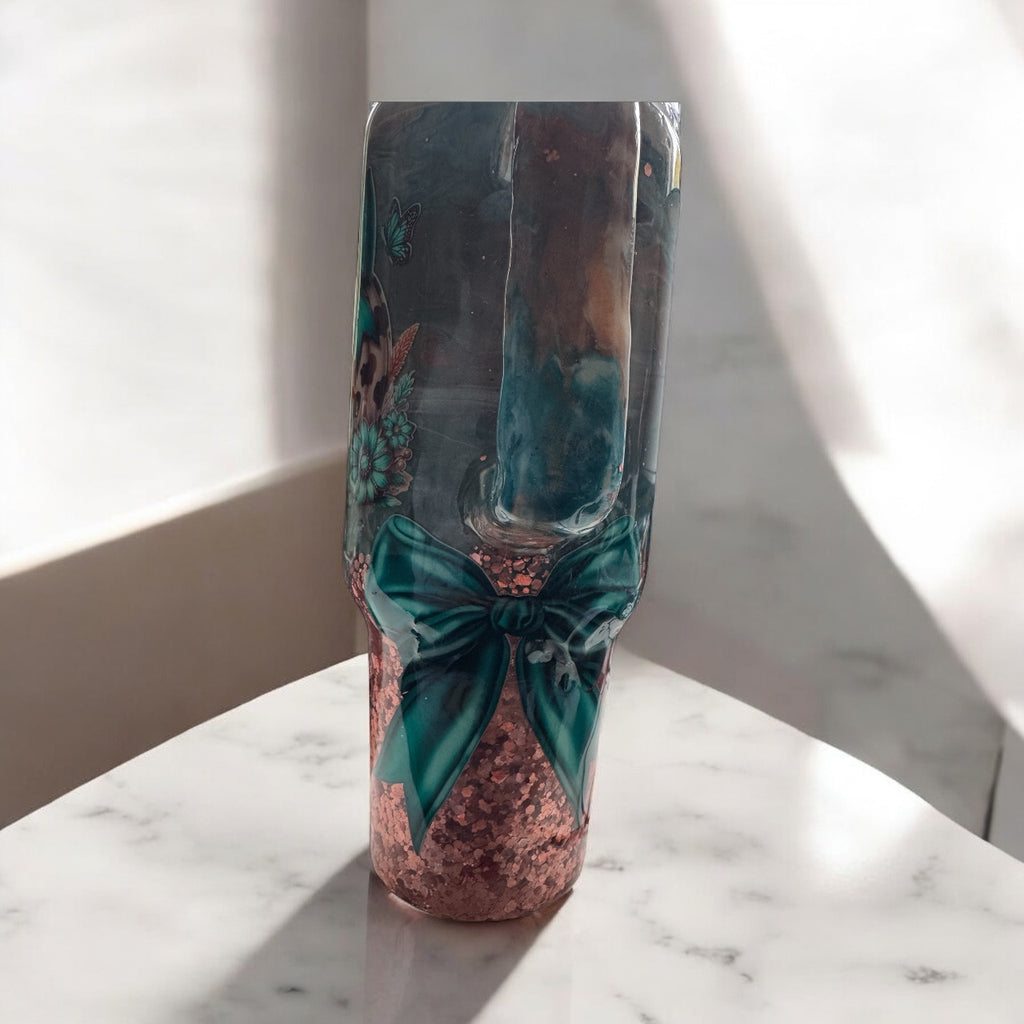 40oz ‘Junk in the Trunk’ Pumpkin and Bow Tumbler
