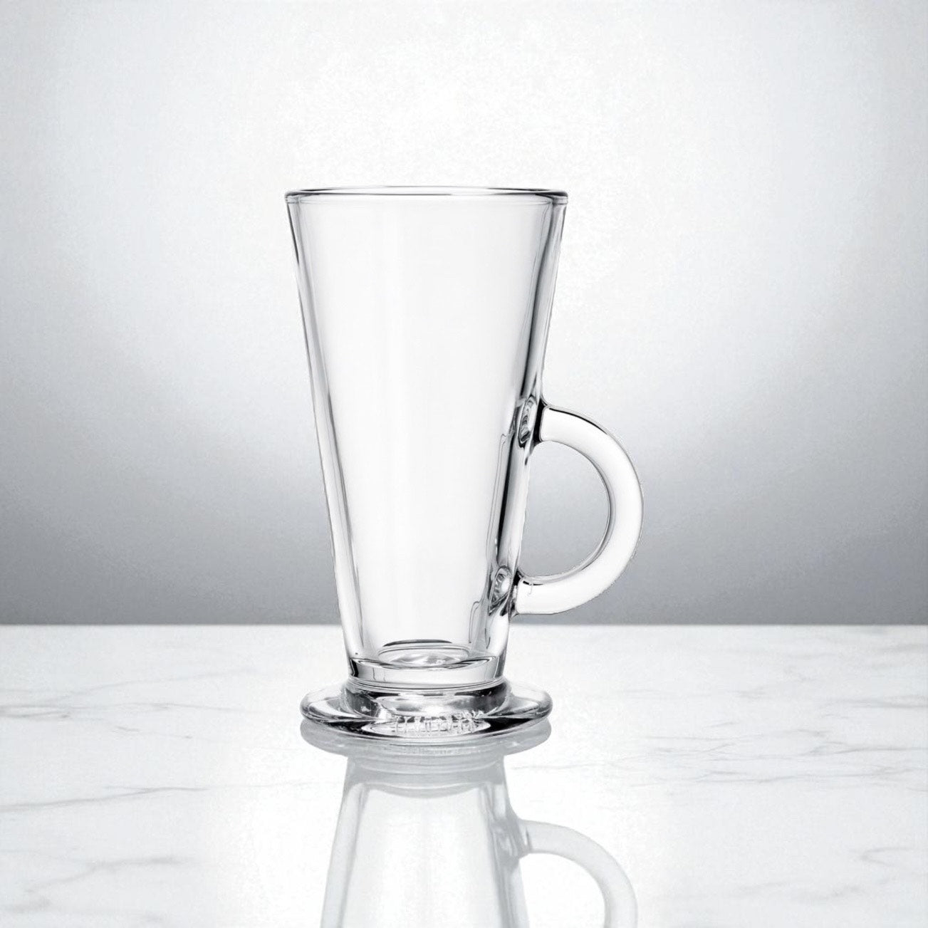 Artisan Glass Latte Mug - Hand-Decorated with Resin Art