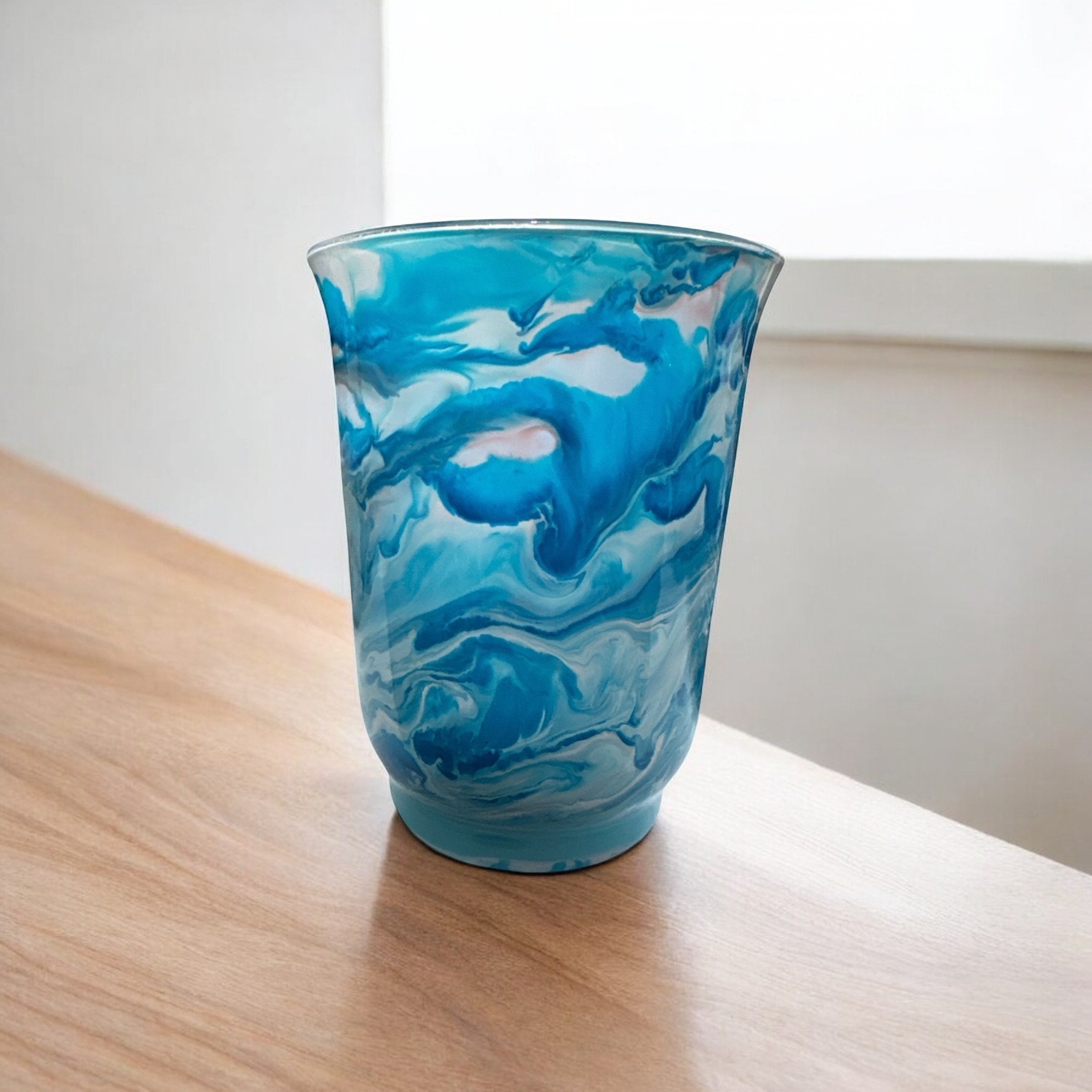 Handcrafted Hurricane Style Resin Vase - Custom Colour Scheme